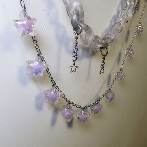 Lavender Star Charm Key & Card Holder Chain